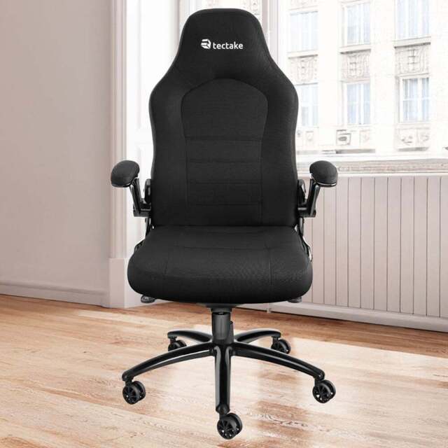 tectake Springsteen Black Height Adjustable Office Chair - Size: 131.5 x 70 x 67cm - Wilko - image 1
