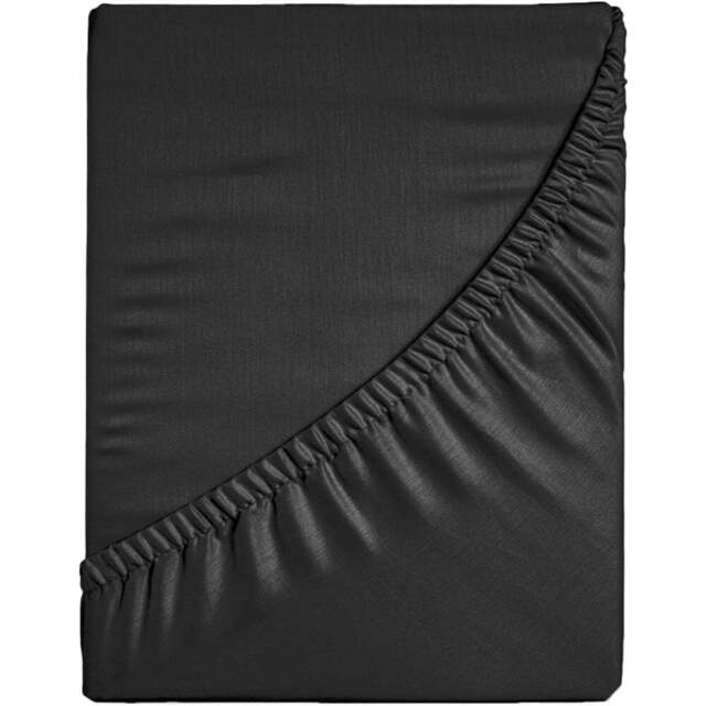 Velosso Microfibre Double Black Fitted Sheet - Wilko - image 1