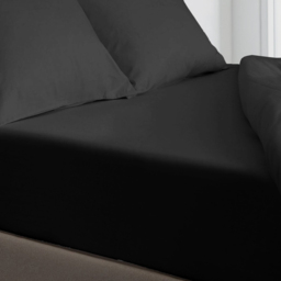 Velosso Microfibre Double Black Fitted Sheet - Wilko - thumbnail 3