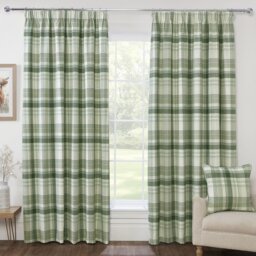 Henderson Thermal Curtain - Green/168cm/229cm - Divante - Wilko