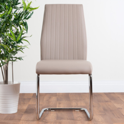 Furniturebox Elissa Fontana Marble Effect 2 Seater Round Dining Set White Cappuccino and Chrome - Wilko - thumbnail 5