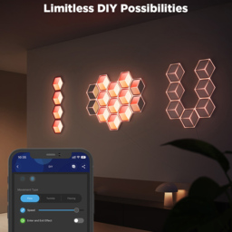 Govee Glide RGBIC LED Smart 3D Hexagon Ultra Light Panel 7 Pack - Size: 42.5 x 29.9 x 10cm - Multi - Wilko - thumbnail 5
