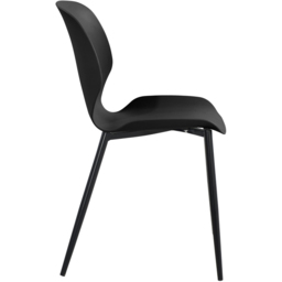 Core Products Carnaby Set of 2 Black Plastic Kitchen Chair - Wilko - thumbnail 5