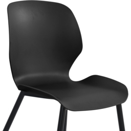Core Products Carnaby Set of 2 Black Plastic Kitchen Chair - Wilko - thumbnail 7