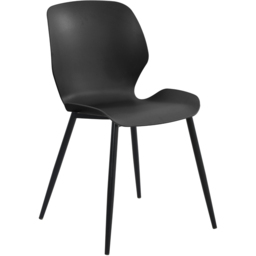 Core Products Carnaby Set of 2 Black Plastic Kitchen Chair - Wilko - thumbnail 4