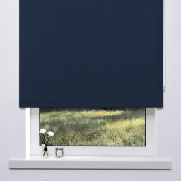 Plain Blackout Blinds Evening Blue 90cm - Wilko - thumbnail 3