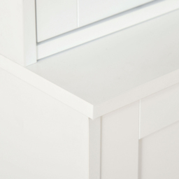 Portland 4 Door White Modern Display Storage Cabinet - Size: 76 x 40 x 179cm - Wilko - thumbnail 4