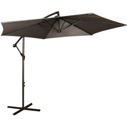 Samuel Alexander Grey Cantilever Banana Parasol with Crank Handle 3m - Wilko