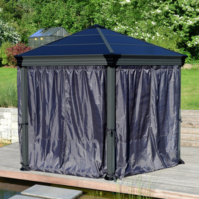Palram Canopia 2.1 x 2.3m Hexagonal Gazebo Curtain 6 Pack - Size: 0.1 x 232 x 217cm - Grey - Wilko - image 1