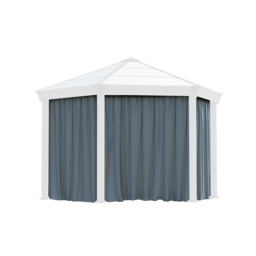 Palram Canopia 2.1 x 2.3m Hexagonal Gazebo Curtain 6 Pack - Size: 0.1 x 232 x 217cm - Grey - Wilko - thumbnail 4