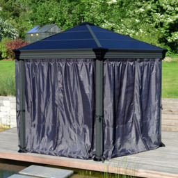 Palram Canopia 2.1 x 2.3m Hexagonal Gazebo Curtain 6 Pack - Size: 0.1 x 232 x 217cm - Grey - Wilko