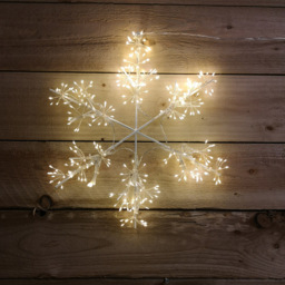 Samuel Alexander Warm White Snowflake Silhouette LED Christmas decoration 40cm - Size: 4cm - Wilko - thumbnail 6