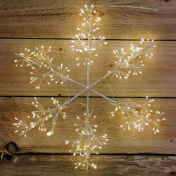 Samuel Alexander Warm White Snowflake Silhouette LED Christmas decoration 40cm - Size: 4cm - Wilko - thumbnail 1