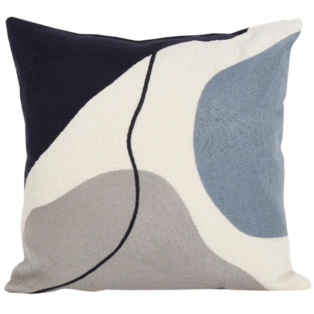Divante Neptune Blue Abstract Cushion - Size: 43 x 43cm - Multi - Wilko - image 1