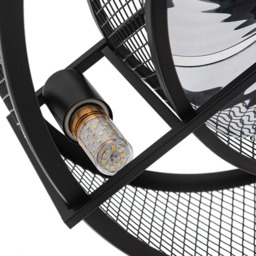 Living and Home 8 Blade Black Industrial Mesh Ceiling Fan Light 15 inch - Size: 38 x 50 x 50cm - Wilko - thumbnail 5