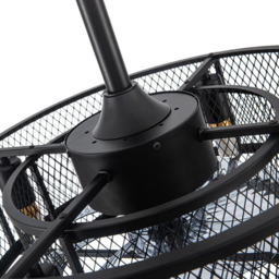 Living and Home 8 Blade Black Industrial Mesh Ceiling Fan Light 15 inch - Size: 38 x 50 x 50cm - Wilko - thumbnail 7