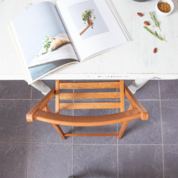 Harbour Housewares Walnut Beech Wood Foldable Chair - Size: Single - Wilko - thumbnail 6
