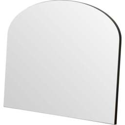Yearn Simple Black Plain Arched Overmantle Mirror 69 x 91cm - Wilko