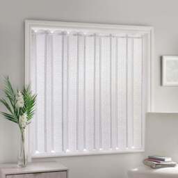 Enhanced Living Vertical Pleated Parma Lace Blind 168cm - Size: 137 x 168 x 3cm - White - Wilko - thumbnail 1