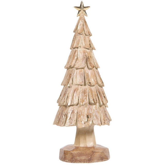 Wood Effect Brushed Gold Christmas Tree Brushed Gold - Amber Charm - Wilko - image 1