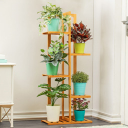 Living and Home Multitiered Wooden Natural Plant Stand - Size: 22 x 45cm - Wilko - thumbnail 7