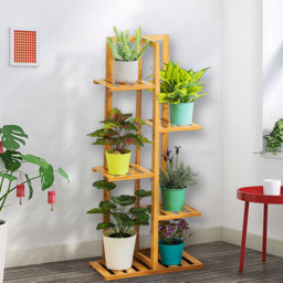 Living and Home Multitiered Wooden Natural Plant Stand - Size: 22 x 45cm - Wilko - thumbnail 3