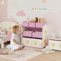 AIYAPLAY 3 Tier Pink Kids Storage Shelf - Size: 66 x 30 x 63cm - Wilko - thumbnail 4
