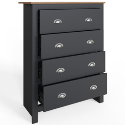 GFW Lancaster Slate Blue 4 Piece Bedroom Furniture Set - Wilko - thumbnail 4