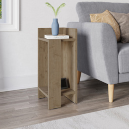 Decortie Elos 2 Shelf Oak Effect Right Module Bedside Table - Cream - Wilko - thumbnail 5