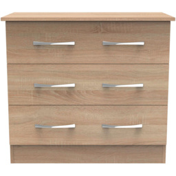 Crowndale Avon 3 Drawer Bardolino Oak Chest of Drawers - Wilko - thumbnail 4
