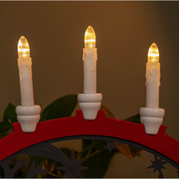 Samuel Alexander Light Up Red Wooden Christmas Candle Bridge - Size: 34 x 45 x 5cm - Multi - Wilko - thumbnail 6
