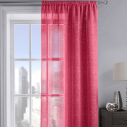 Velosso Alessandria Red Slot Top Voile Panel Curtain 137 x 137cm - Size: W 137 x D 137cm - Wilko - thumbnail 3