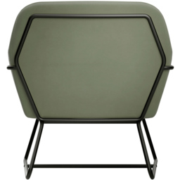 Charles Matte Black and Sage Velvet Armchair - Size: Single - Green - LPD Home - Wilko - thumbnail 6