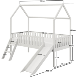 Flair Explorer White Pine Mid Sleeper with Slide and Rails - Size: Single - Wilko - thumbnail 7