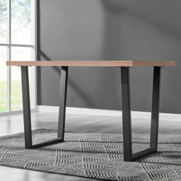 Furniturebox Solo Cesano 4 Seater Dining Set Brown Mustard and Black - Yellow - Wilko - thumbnail 3