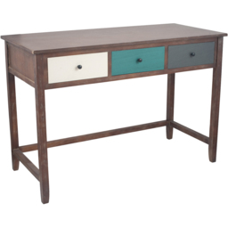 Pacific Lifestyle Loft 3 Drawer Multicolour Pine Wood Console Table - Size: 75 x 110 x 50cm - Wilko - thumbnail 3