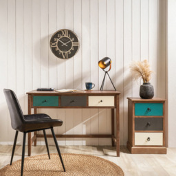 Pacific Lifestyle Loft 3 Drawer Multicolour Pine Wood Console Table - Size: 75 x 110 x 50cm - Wilko - thumbnail 6