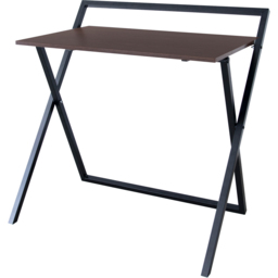 Teamson Home Wooden Foldable Computer Desk with Metal Base Natural and Black - Size: 102.9 x 85.1 x 55.9cm - Wilko - thumbnail 4
