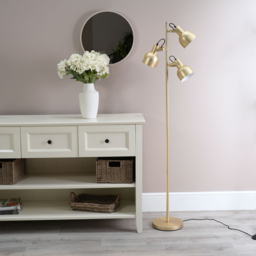 ValueLights Albie Gold 3 Way Adjustable LED Floor Lamp - Size: 162 x 45 x 25cm - Wilko - thumbnail 4