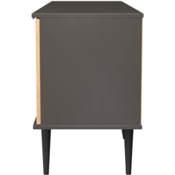 Crowndale Hong Kong 2 Door Single Drawer Slatt Effect and Graphite Wide TV Unit Ready Assembled - Size: 63 x 144 x 39cm - Slatt Effect & Graphite - Wi - thumbnail 4