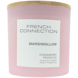 French Connection Pastel Range Strawberry Prosecco Scented Candle - Size: 14.4 x 15.9 x 15.4cm - n/a - Wilko