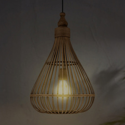 EGLO Amsfield Rattan Pendant Light - Size: 35.0 x 35.0 x 110.0cm - Wilko - thumbnail 5
