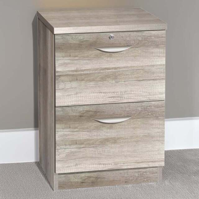 R White Cabinets 2 Drawer Grey Filing Cabinet - Size: 72.8 x 47.9 x 54cm - Wilko - image 1