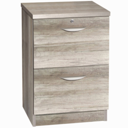R White Cabinets 2 Drawer Grey Filing Cabinet - Size: 72.8 x 47.9 x 54cm - Wilko - thumbnail 3