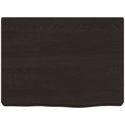 vidaXL 40 x 30 x 4cm Dark Brown Solid Oak Wall Shelf - Size: 4 x 40 x 30cm - Wilko - thumbnail 4