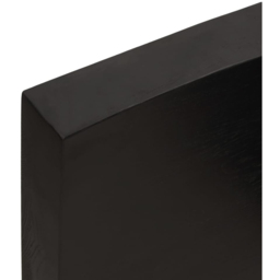 vidaXL 40 x 30 x 4cm Dark Brown Solid Oak Wall Shelf - Size: 4 x 40 x 30cm - Wilko - thumbnail 6
