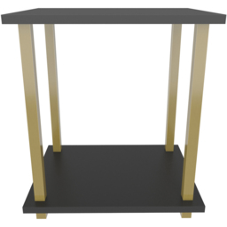 Decorotika Gurnee Gold and Anthracite Side Table - Size: 48 x 45 x 35cm - Multi - Wilko - thumbnail 4