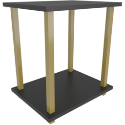 Decorotika Gurnee Gold and Anthracite Side Table - Size: 48 x 45 x 35cm - Multi - Wilko - thumbnail 3