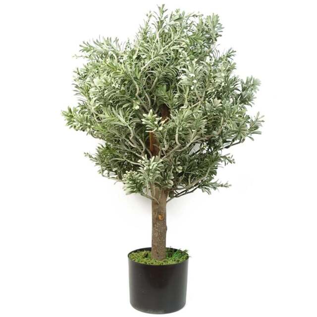 Leaf Artificial Artemisa Plant Topiary 70cm - Size: 70 x 40 x 40cm - Green - Wilko - image 1