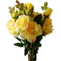 Leaf Yellow Rose Artificial Stem 80cm 6 Pack - Size: 80 x 20 x 20cm - Wilko - thumbnail 3